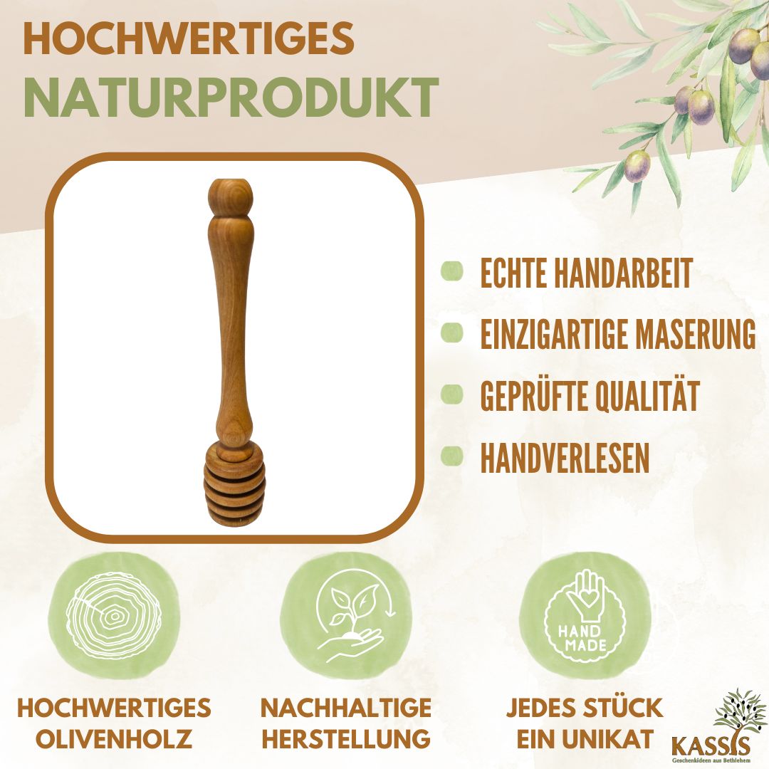 Olivenholz Honiglöffel mit zwei Ersatzköpfen