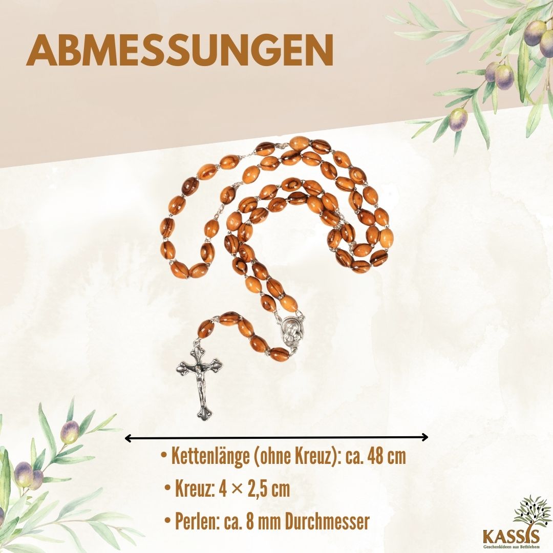 Rosenkranz mit Metall und Erde - oval