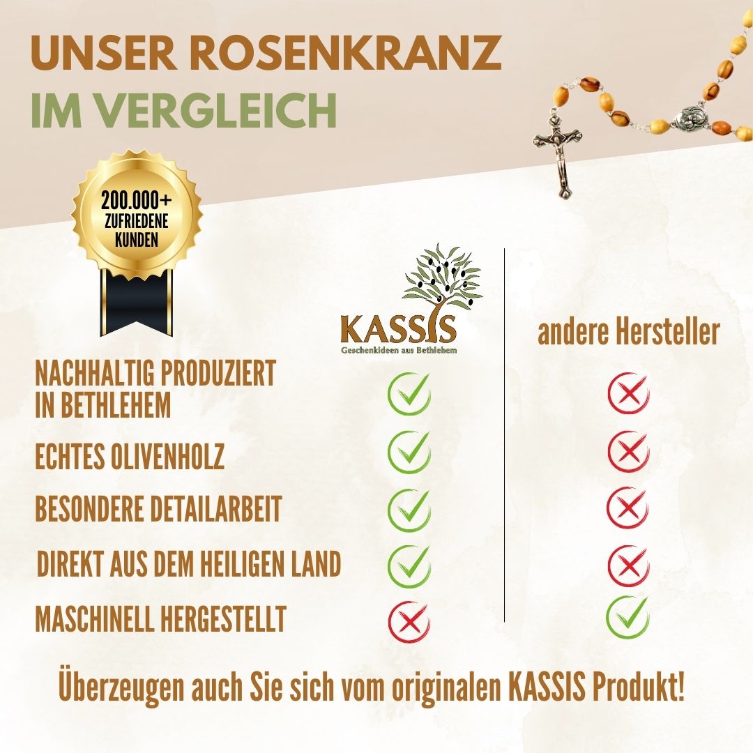 Rosenkranz mit Metall und Erde - oval