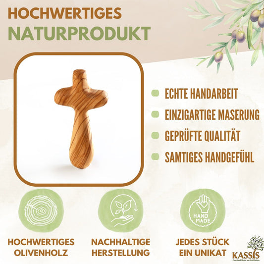Olivenholz Kreuz Handschmeichler